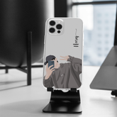 Aesthetic Boys Name Signature  Transparent Case 10